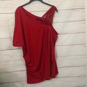Dex Red Blouse Size 1X